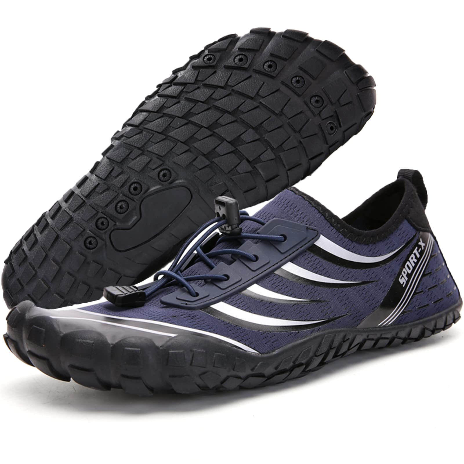 Men's & Women's Quick Dry Water Shoes - Barefoot Aqua Swim Shoes for Beach, Pool, Surf, Walking & Yoga | Slip-On Soft Comfort for Outdoor Sports & Water Activities