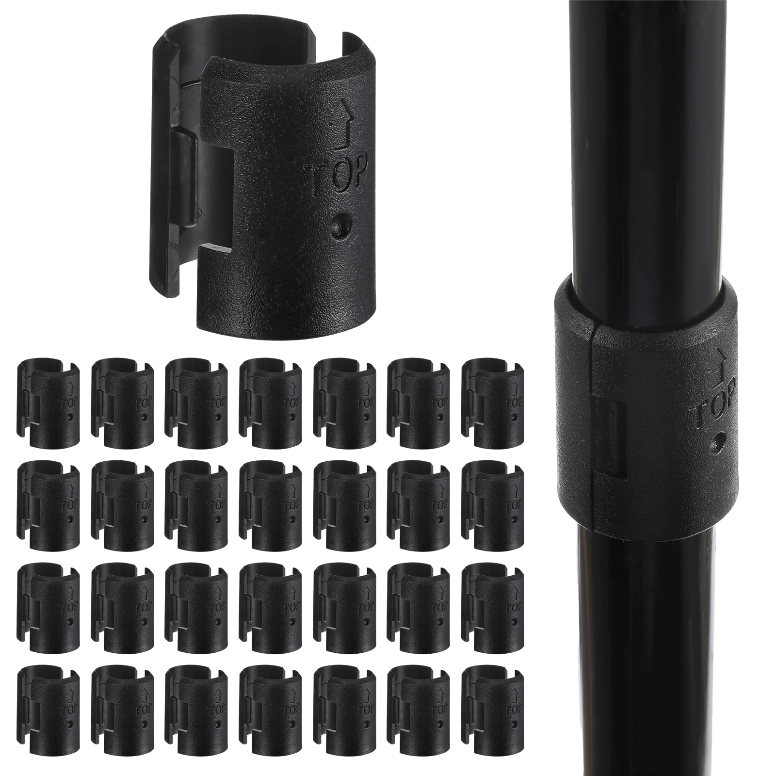 28 Packs Black Wire Shelf Clips for 1