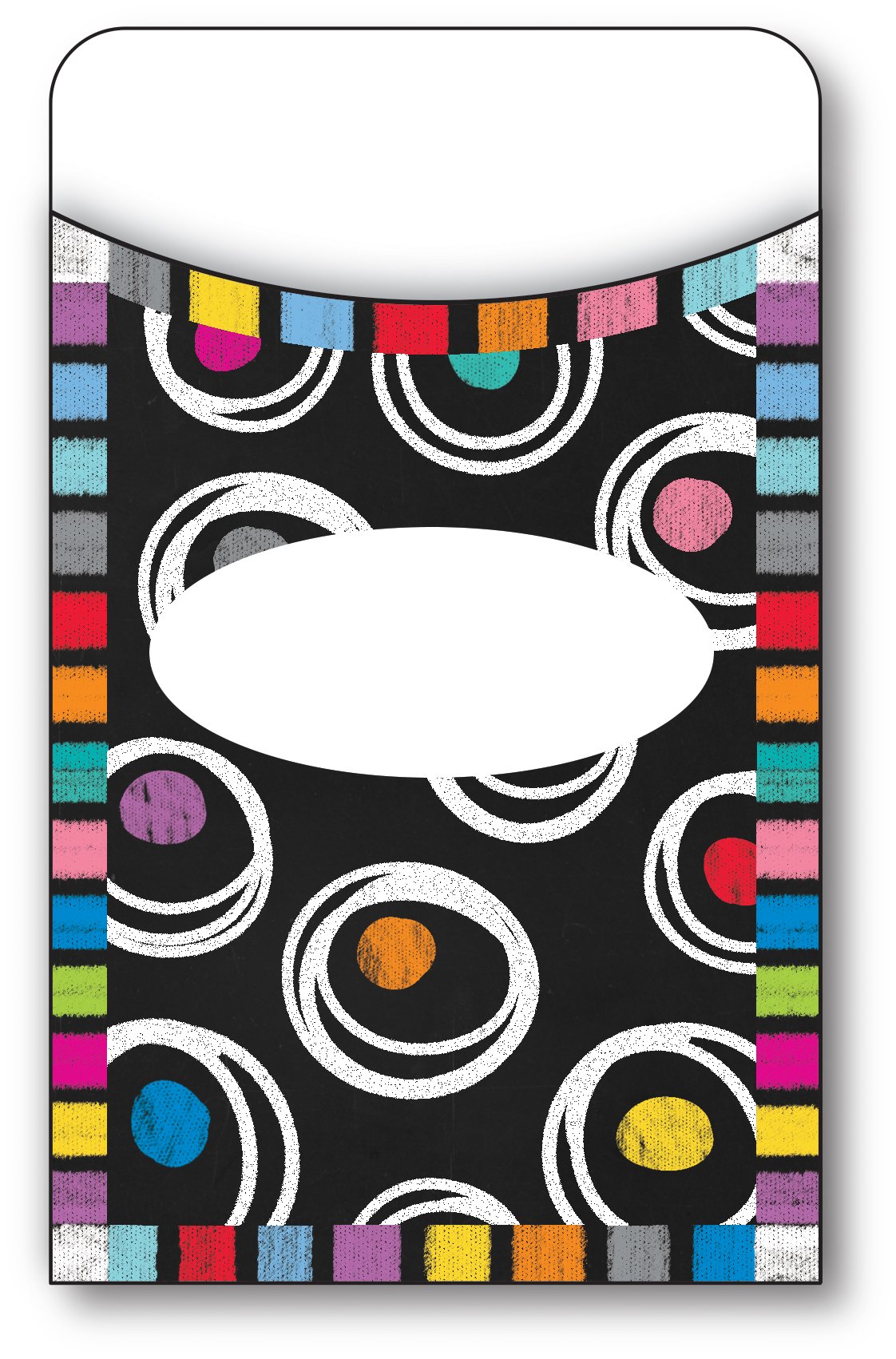 Colorful Library Pockets with Writing Space - 36pc Classroom Organization Supplies for Name Labels, Storage & Homeschool Decor - Perfect for Teacher Supplies, Bulletin Boards & Student Reward Systems