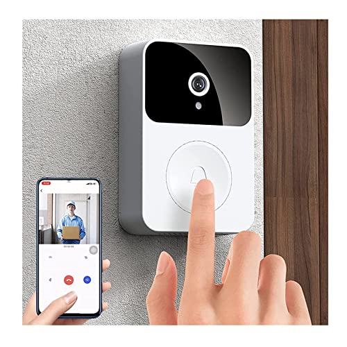 Smart WiFi Video Doorbell Camera with Chime - Rechargeable HD Security Doorbell, Night Vision, Two-Way Talk, Motion Detection & App Control - Perfect for Home Security, Apartment Entry & Package Delivery Monitoring