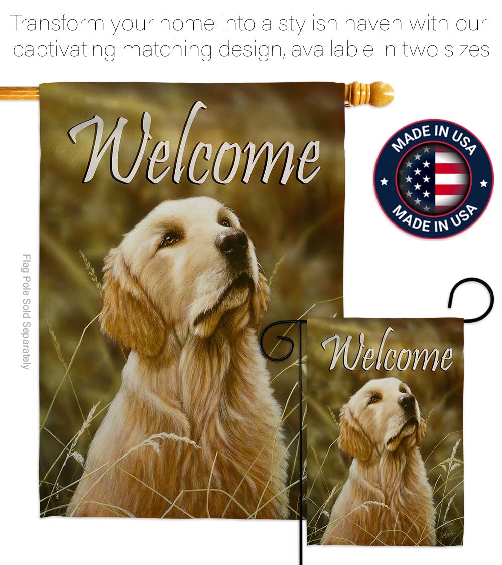 Yellow Lab Nature Pets House Flag Set 28