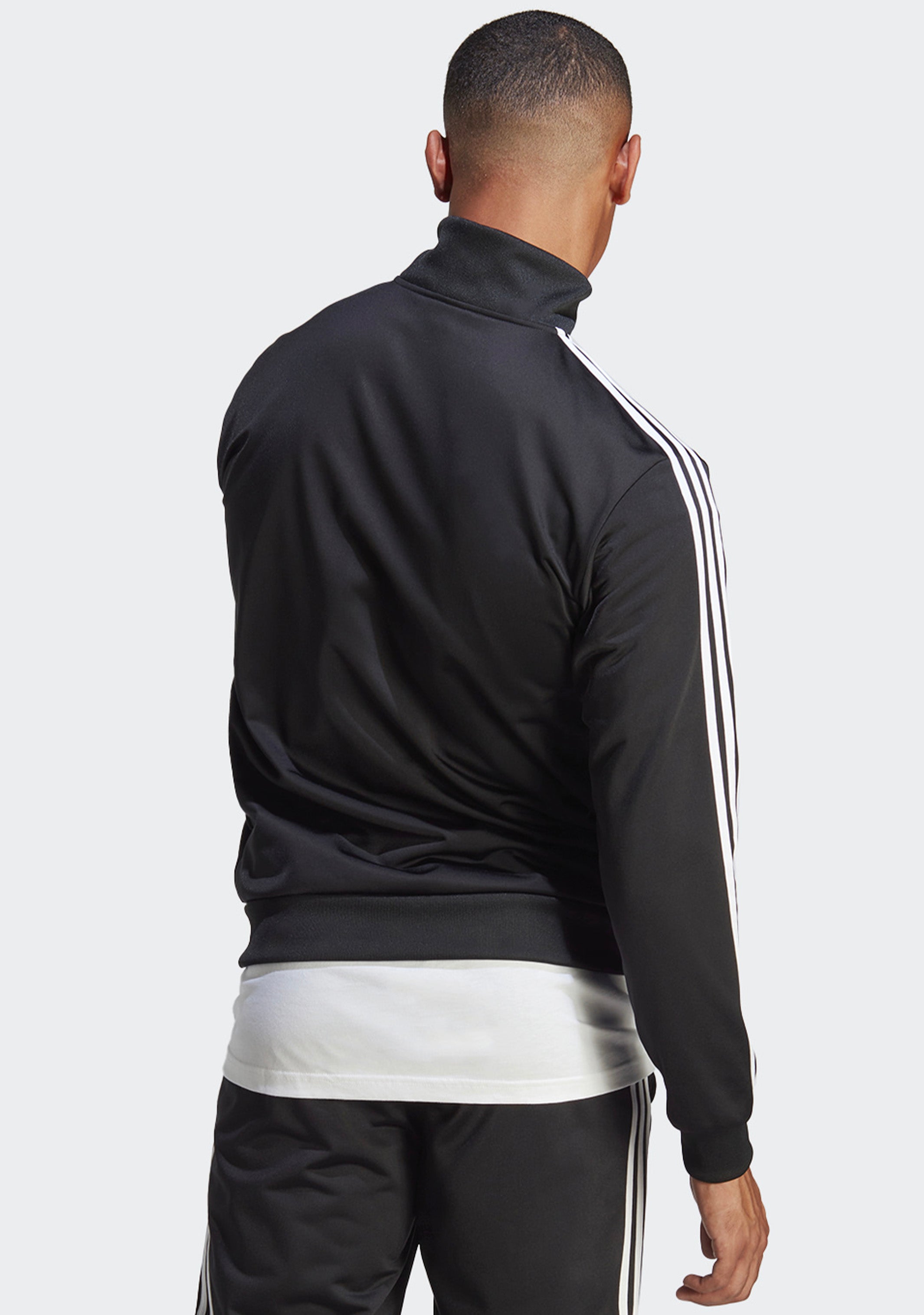 Adidas Men's Primegreen Essentials 3 Stripes Track Jacket - Lightweight Running & Gym Hoodie for Workout & Casual Wear