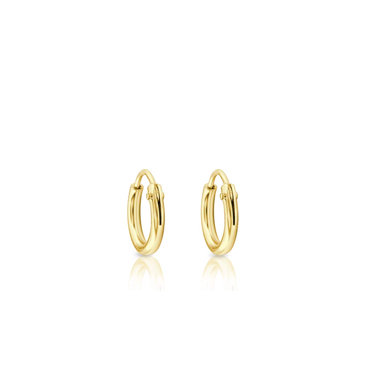 24K Gold Plated 925 Sterling Silver Hoop Earrings for Women - Hypoallergenic Large & Tiny Hoops (8mm-80mm) - Cartilage, Nose & Ear Piercing Jewelry - Perfect for Everyday Wear, Parties & Gifting