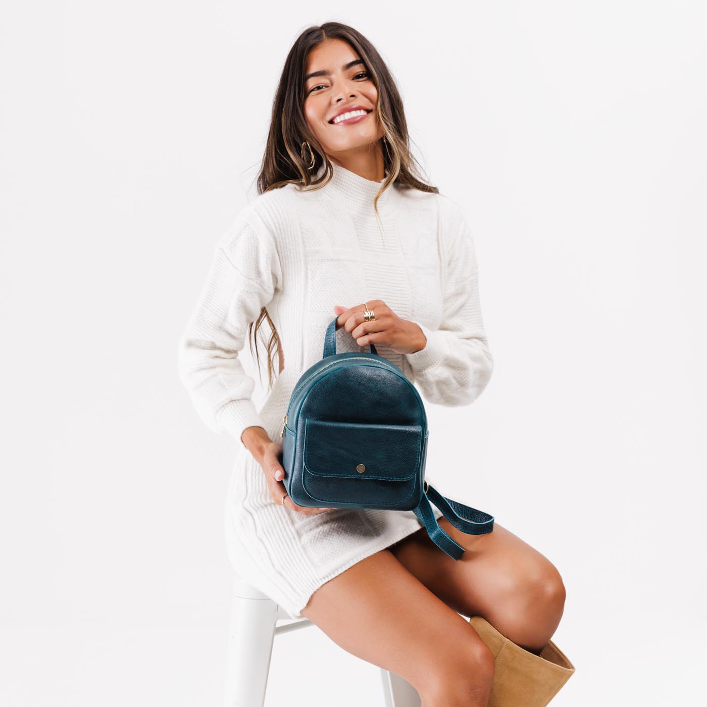 Almost Perfect Snap Mini Backpack - Stylish & Compact Daypack for Women & Teens - Perfect for School, Travel & Everyday Use