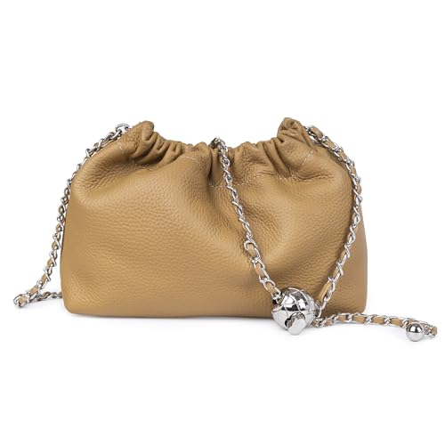 Leather-khaki