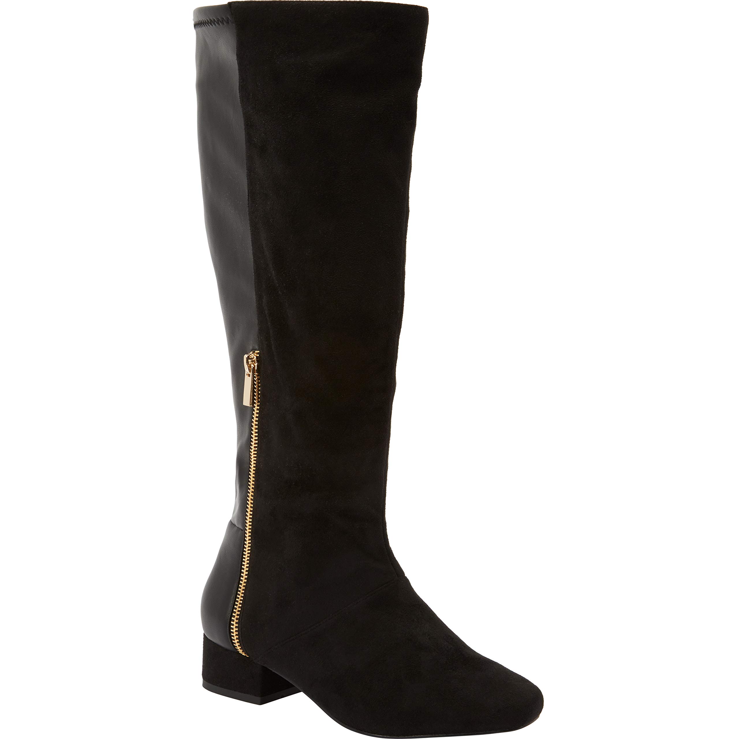 Comfortview Women's Wide Width The Ivana Wide Calf Boot - Stylish & Comfortable Knee High Boots for Plus Size Women | Perfect for Office, Casual Wear & Winter Outfits