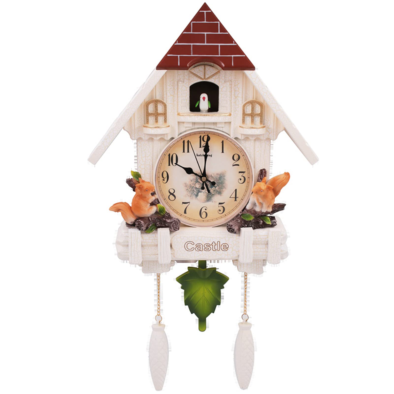 HSART Vintage Cuckoo Wall Clock - Handcrafted Outdoor & Indoor Decorative Bird Clock with Pendulum - Perfect for Living Room, Garden, and Home Décor | Unique Minimalist Art Piece for Family Rooms & Cozy Spaces