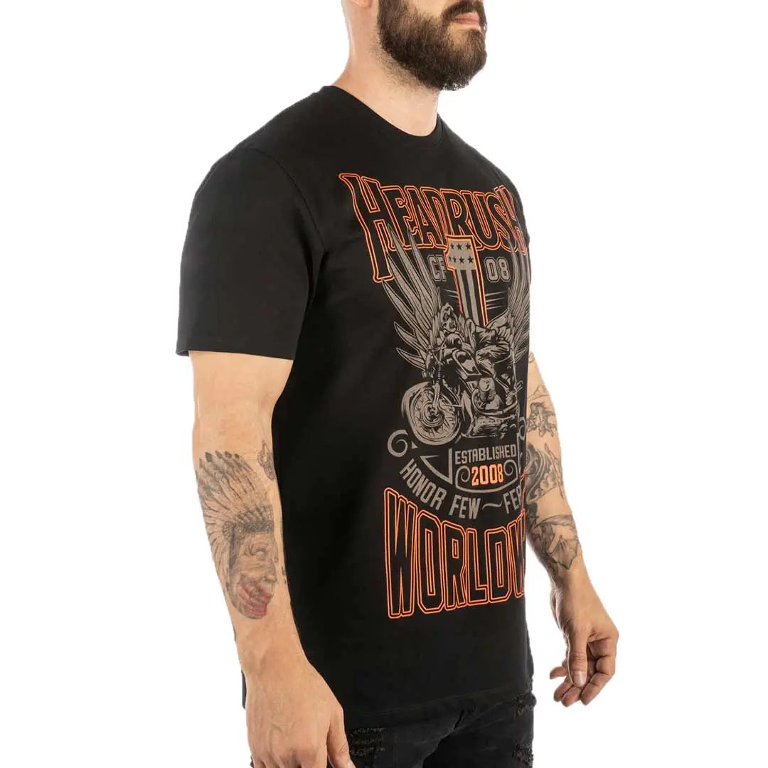 Headrush Men's Original Worldwide T-Shirt - Comfortable Cotton Tee for Casual Wear, Travel & Everyday Outfits