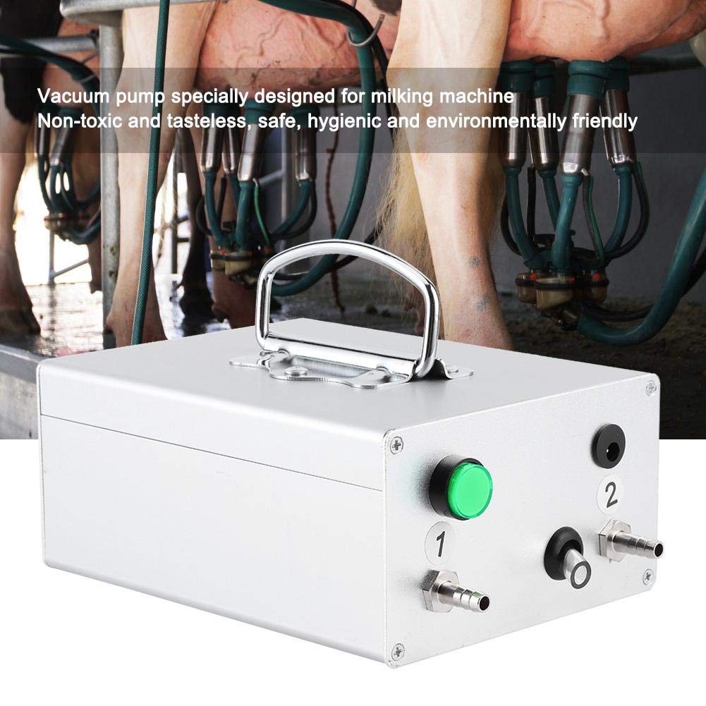 12V Electric Milking Machine - Aluminum Alloy Pulsation Vacuum Pump for Goats, Cows & Sheep | Portable Dairy Milker for Farms & Homesteads | Livestock Equipment for Small & Large Scale Milk Production