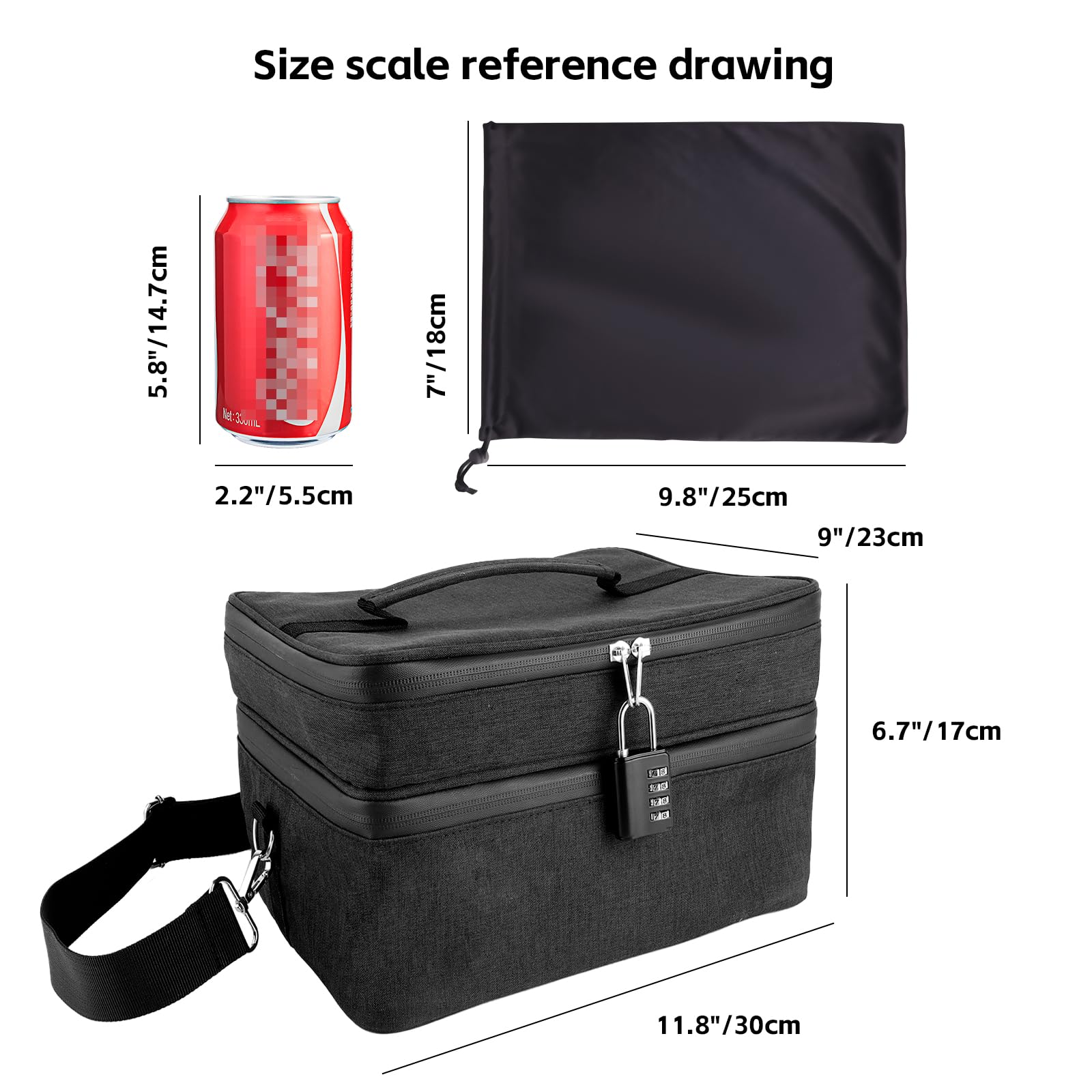 Discreet Lockable Adult Toy Storage Bag - 2pcs Medium (7x9.8 Inch) Microfiber Drawstring Organizer - Perfect for Travel, Home Storage & Discreet Organization