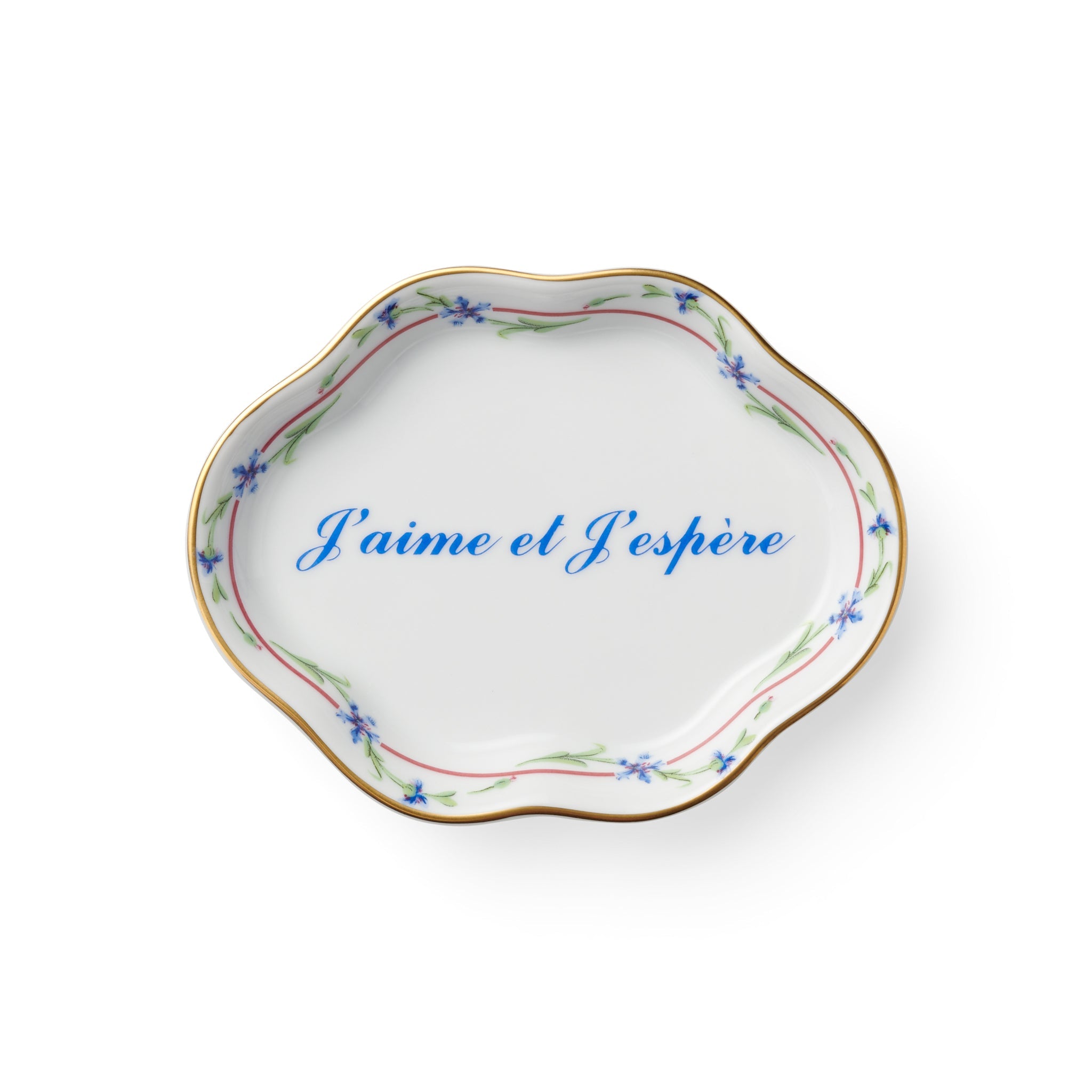 J'aime et J'espère Ring Tray - Elegant Jewelry Organizer for Rings, Watches & Bracelets | Perfect for Bedroom Vanity, Bathroom Counter & Wedding Display