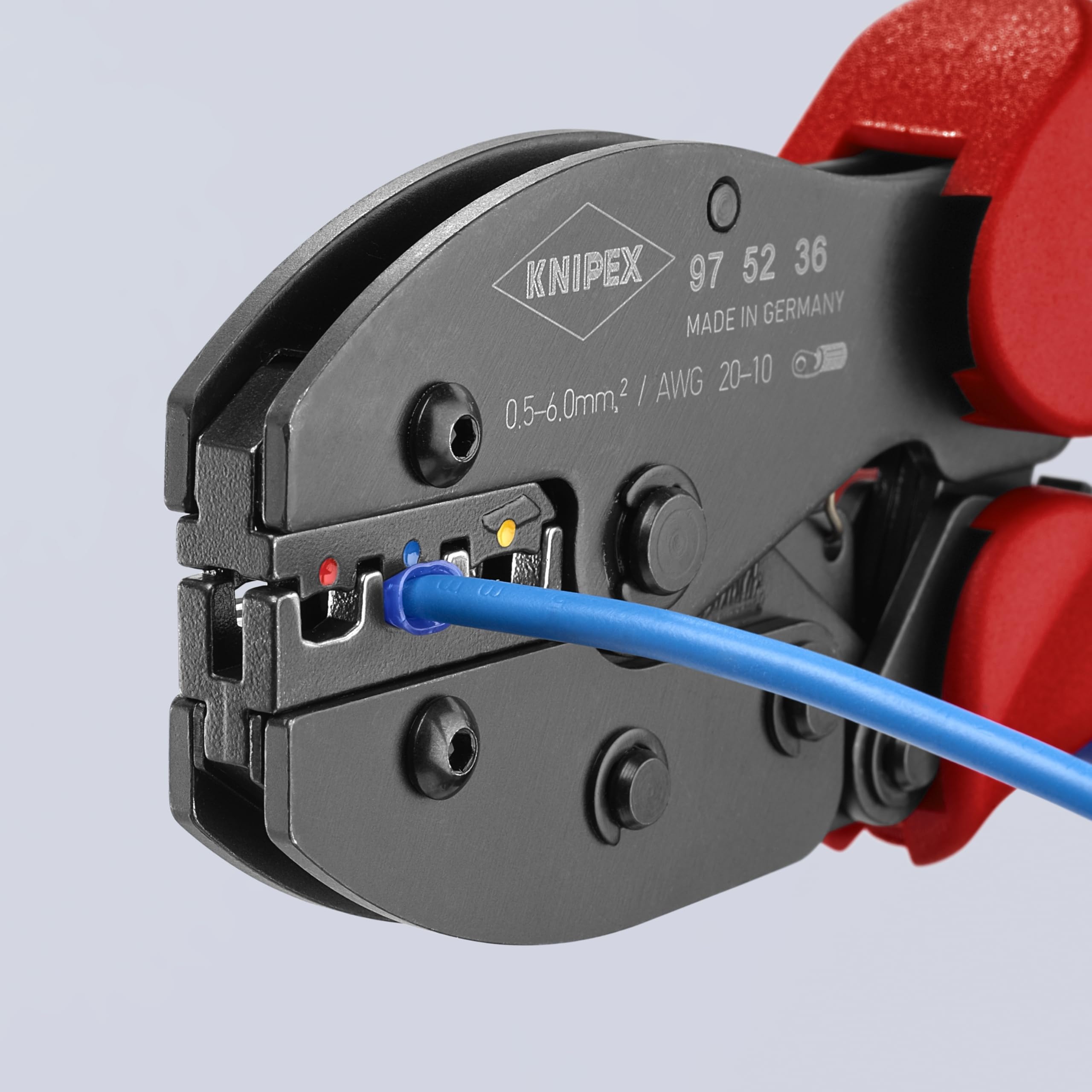 KNIPEX Insulated Crimping Pliers for Terminals, Plugs & Butt Connectors - Professional Electrical Tool for Wiring & Automotive Repairs