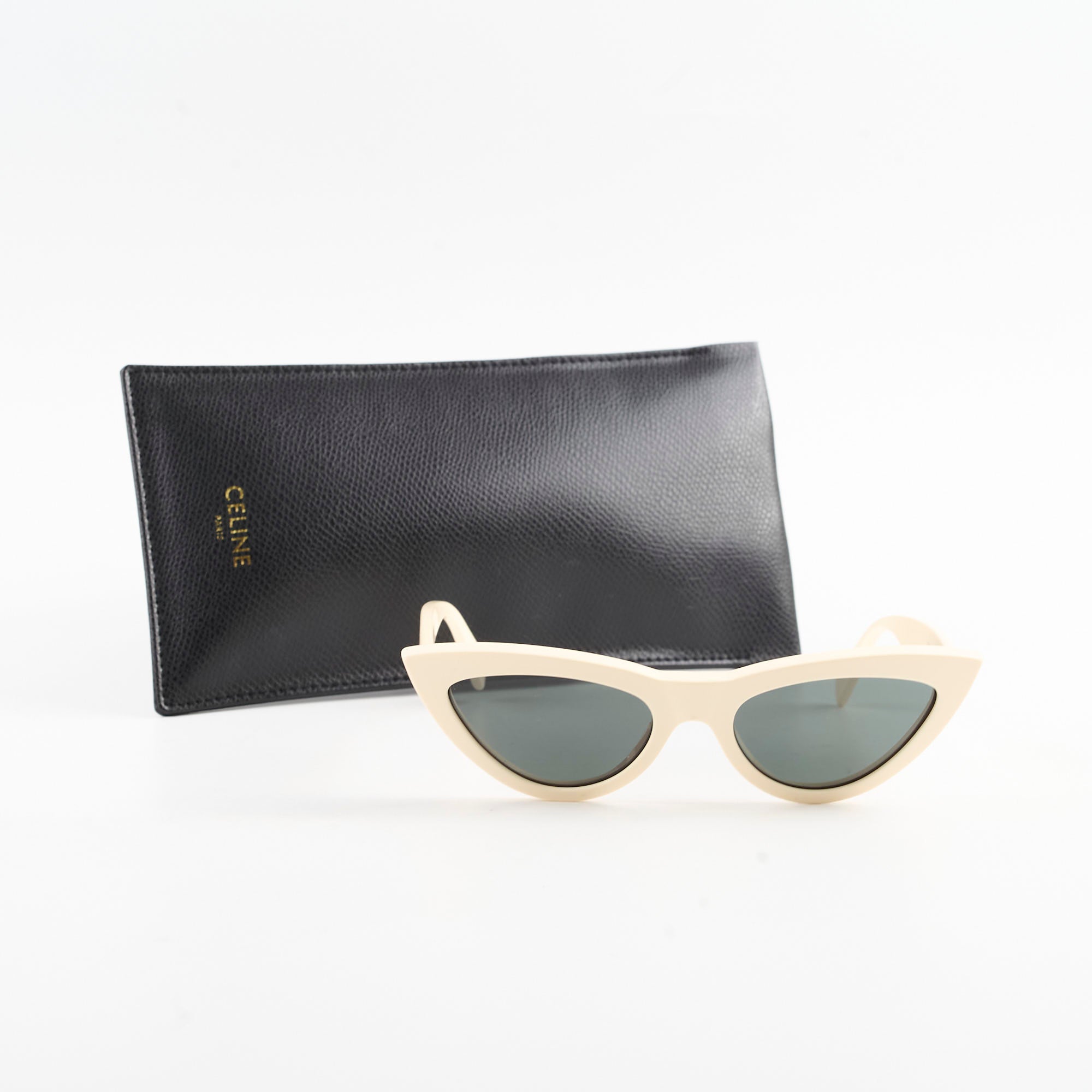 Celine Cream Sunglasses for Women - Luxury Designer Shades for Summer, Beach & Outdoor Fashion