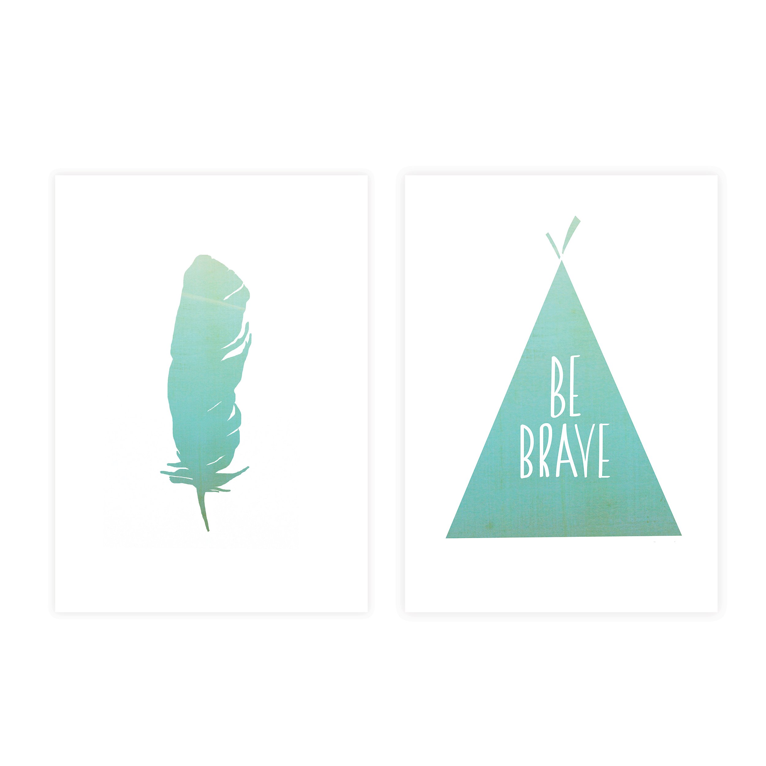 Boho Mini Collection 5x7 Wall Art Prints - Nursery Decor, Kids Room Decor, Gender Neutral Baby Shower Gift, Nature Themed Wall Cards for Home & Office Decor