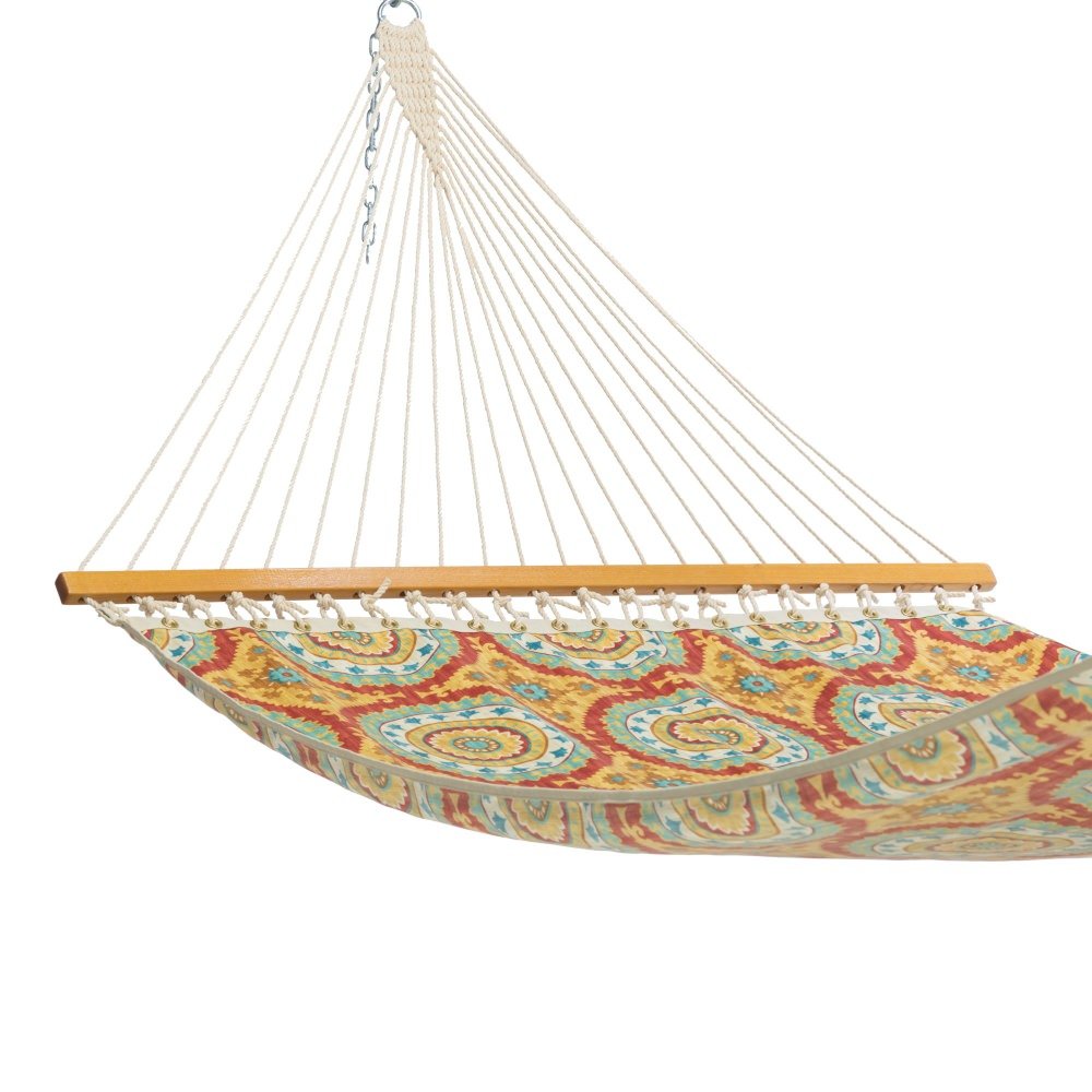 DFO Single Layer Fabric Hammock - Lightweight & Portable for Camping, Backyard, Beach - Inessa Sunset Design - Perfect for Outdoor Relaxation & Travel