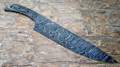 Damascus Steel Blank Blade 14