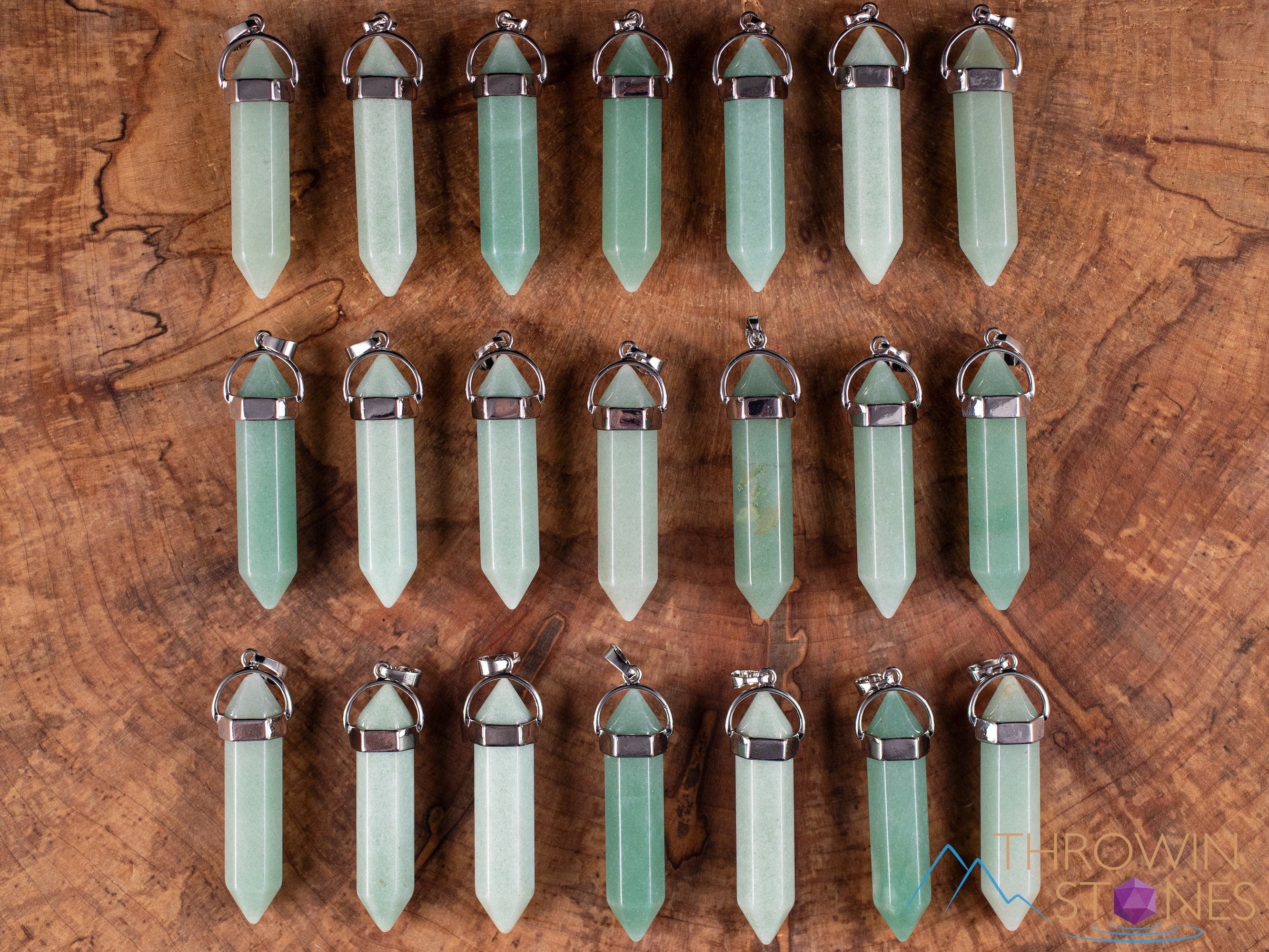 Green Aventurine Crystal Pendant Necklace - Natural Healing Stone Jewelry with Crystal Points | Handmade Spiritual Gift for Women | Perfect for Meditation, Energy Healing & Chakra Balancing