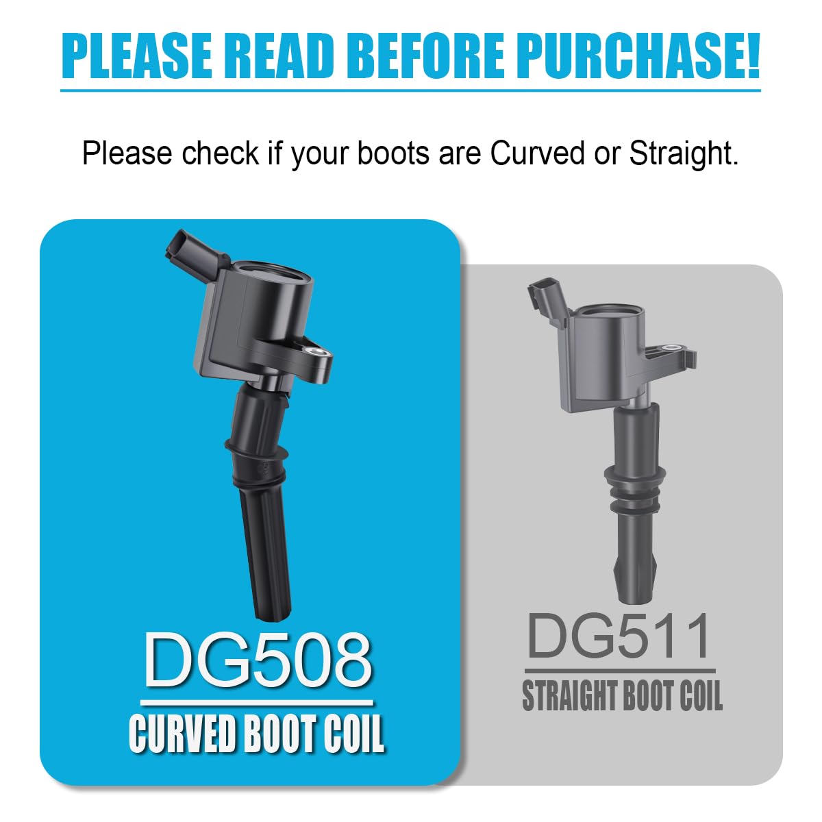 8-Piece DG508 Yellow Boot Ignition Coil & SP479 Iridium Spark Plugs Set - Compatible with Ford F150, F250, Crown Victoria, Expedition, Lincoln, Mercury - Replacement for DG491 FD503 - Perfect for Engine Performance Upgrade & Tune-Up