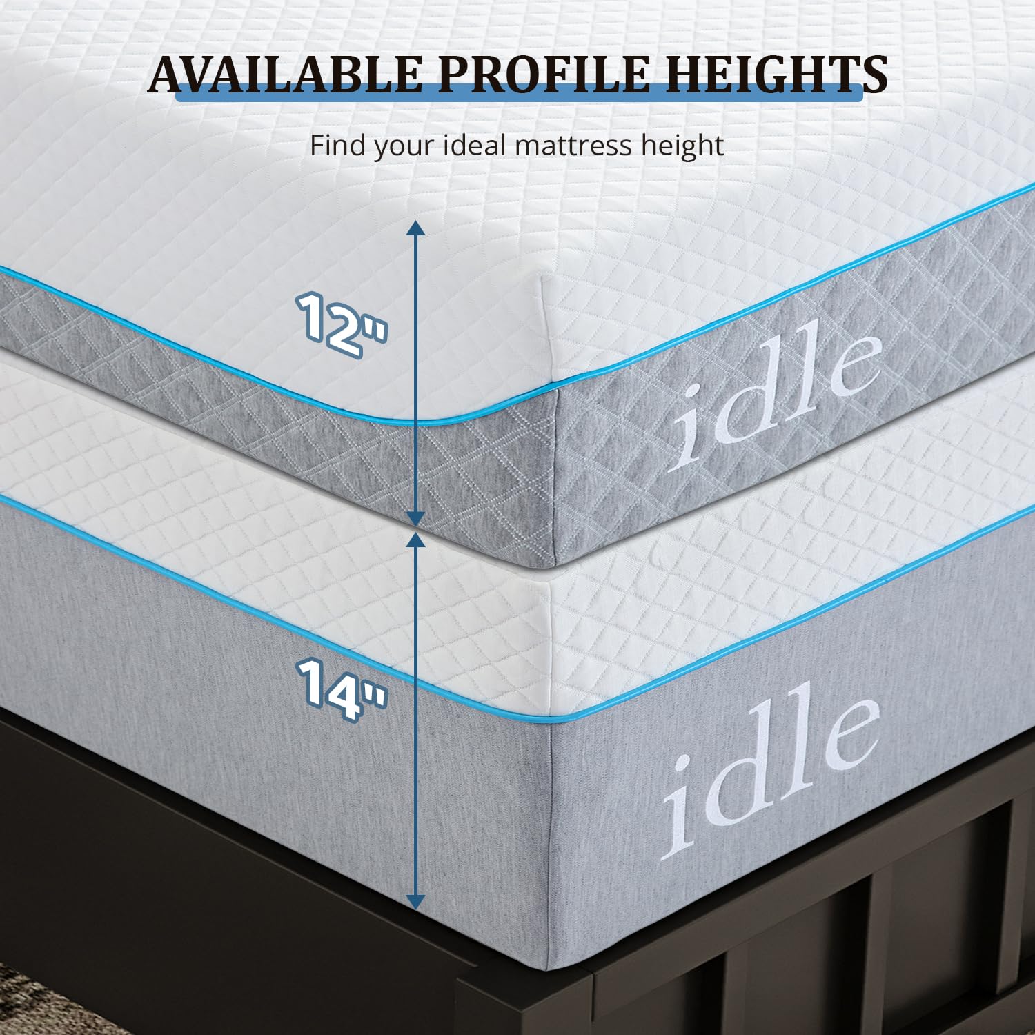 12 Inch Twin XL Cooling Gel Memory Foam Mattress - Fiberglass Free, Medium Firm for Back Pain Relief - CertiPUR-US Certified (38