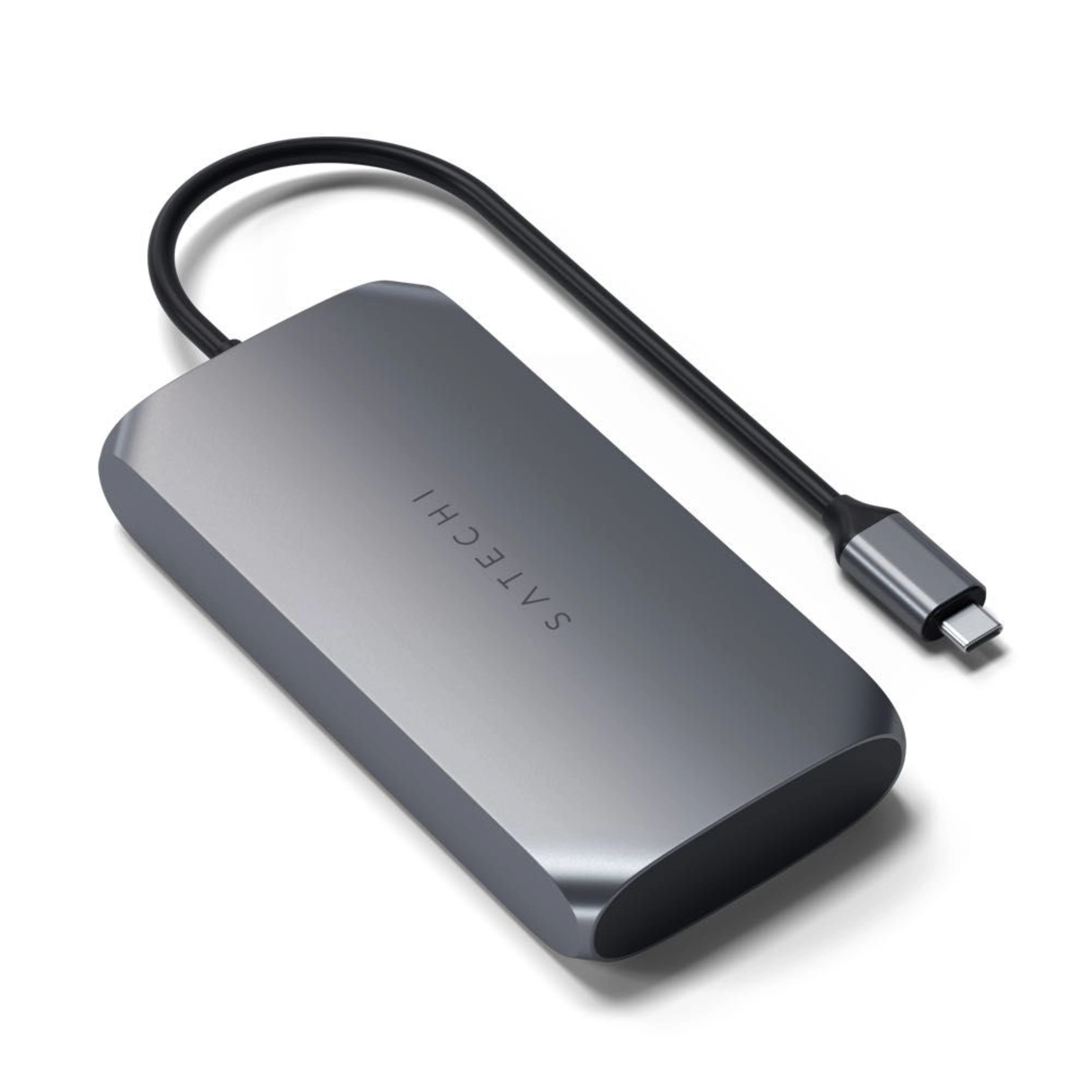 Satechi USB C Multimedia Adapter for MacBook Pro M1 - 6-in-1 Hub with 4K HDMI, USB 3.0, SD Card Reader, USB-C PD - Perfect for Home Office, Travel & Presentations