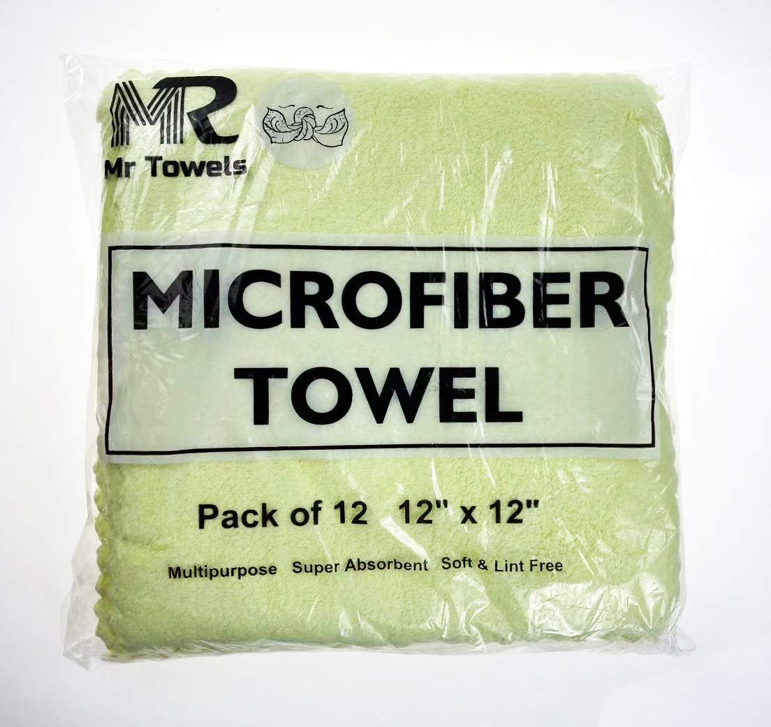 Ultra Soft Edgeless Microfiber Cleaning Cloths - 12 Pack (12