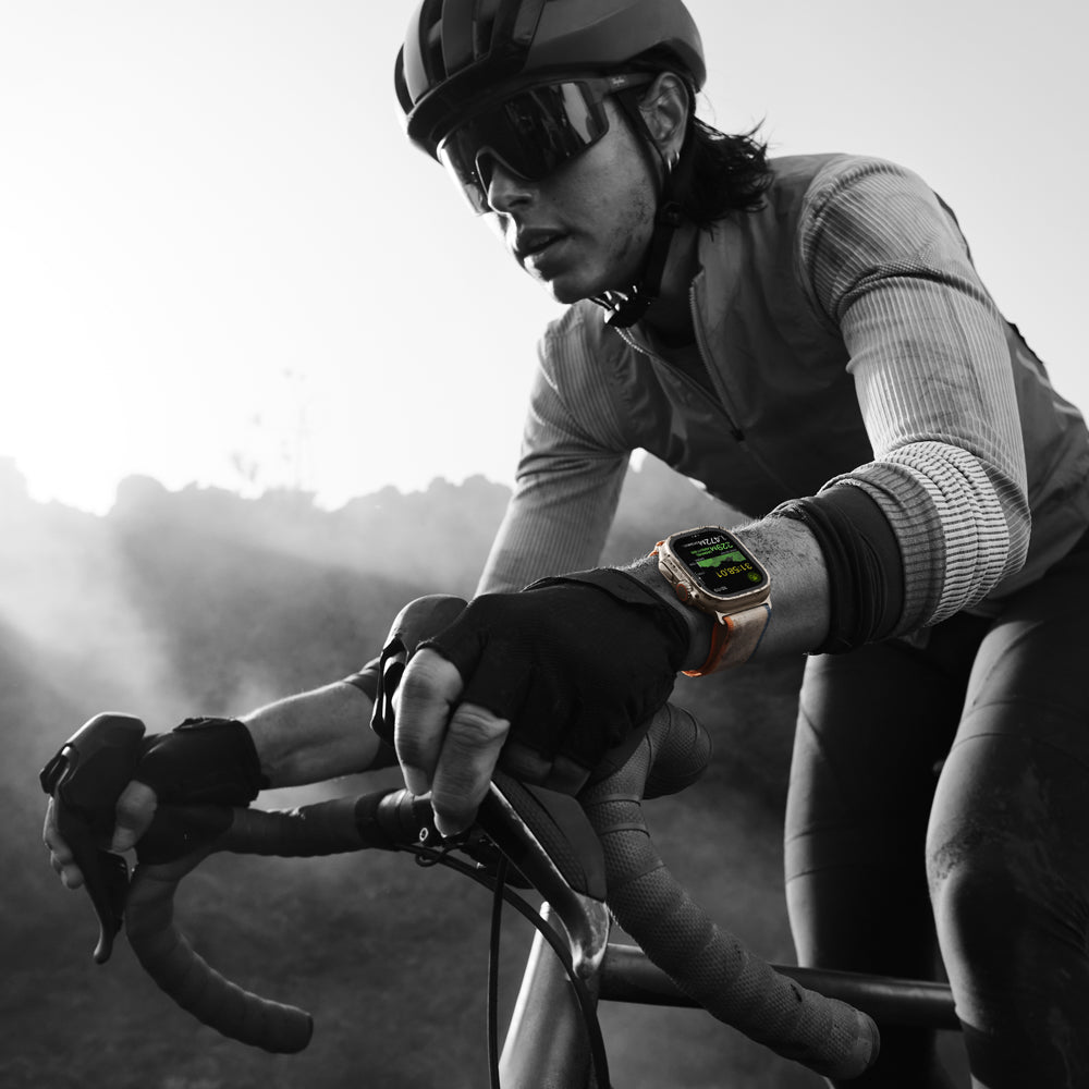 Apple Watch Ultra 2 GPS + Cellular 49mm Titanium Case with Blue/Black Trail Band (M/L Size) - Perfect for Outdoor Adventures, Fitness Tracking & Daily Wear