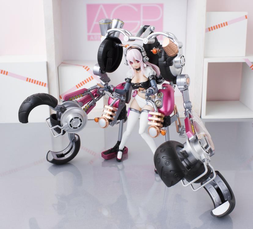 Bandai Armor Girls Project AGP Super Sonico with Super Bike Robo Nitro Action Figure - Anime Collectible for Display & Play | Perfect for Fans, Gifts, and Cosplay Scenes
