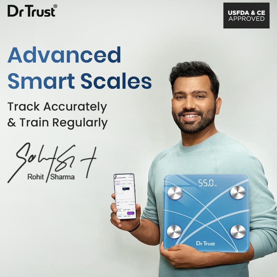 Dr Trust USA 519 Smart Digital Body Fat Scale with BMI, Weight, Muscle & Water Percentage - Accurate Bluetooth Body Composition Analyzer for Home Gym & Health Tracking