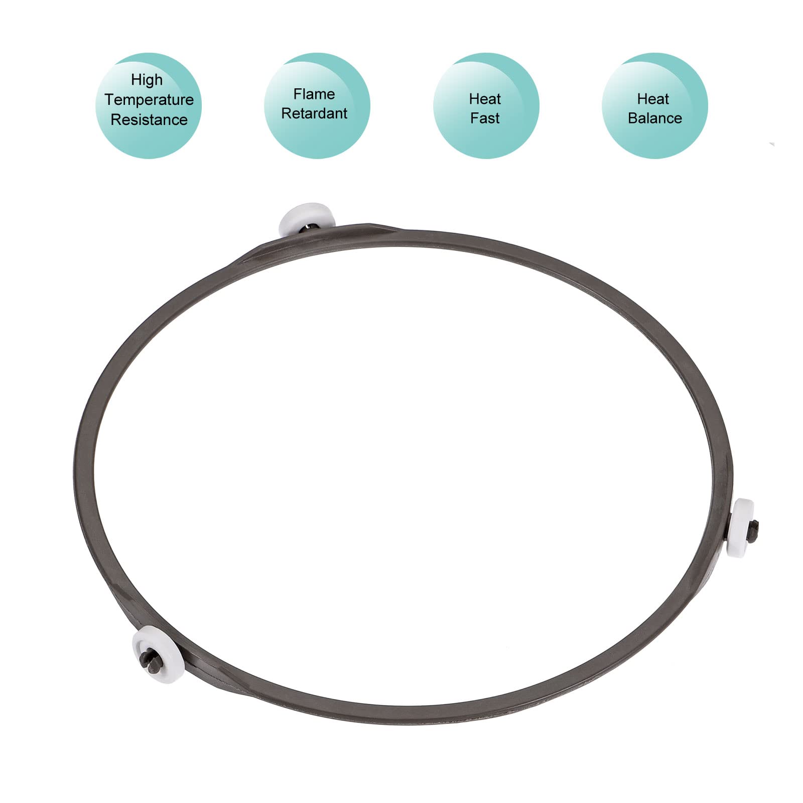 MECCANIXITY Microwave Oven Glass Turntable Replacement Parts - 2 Pack Brown Roller Bracket & Support Circle for Smooth Rotation | Perfect for Kitchen Appliance Repair and Microwave Maintenance