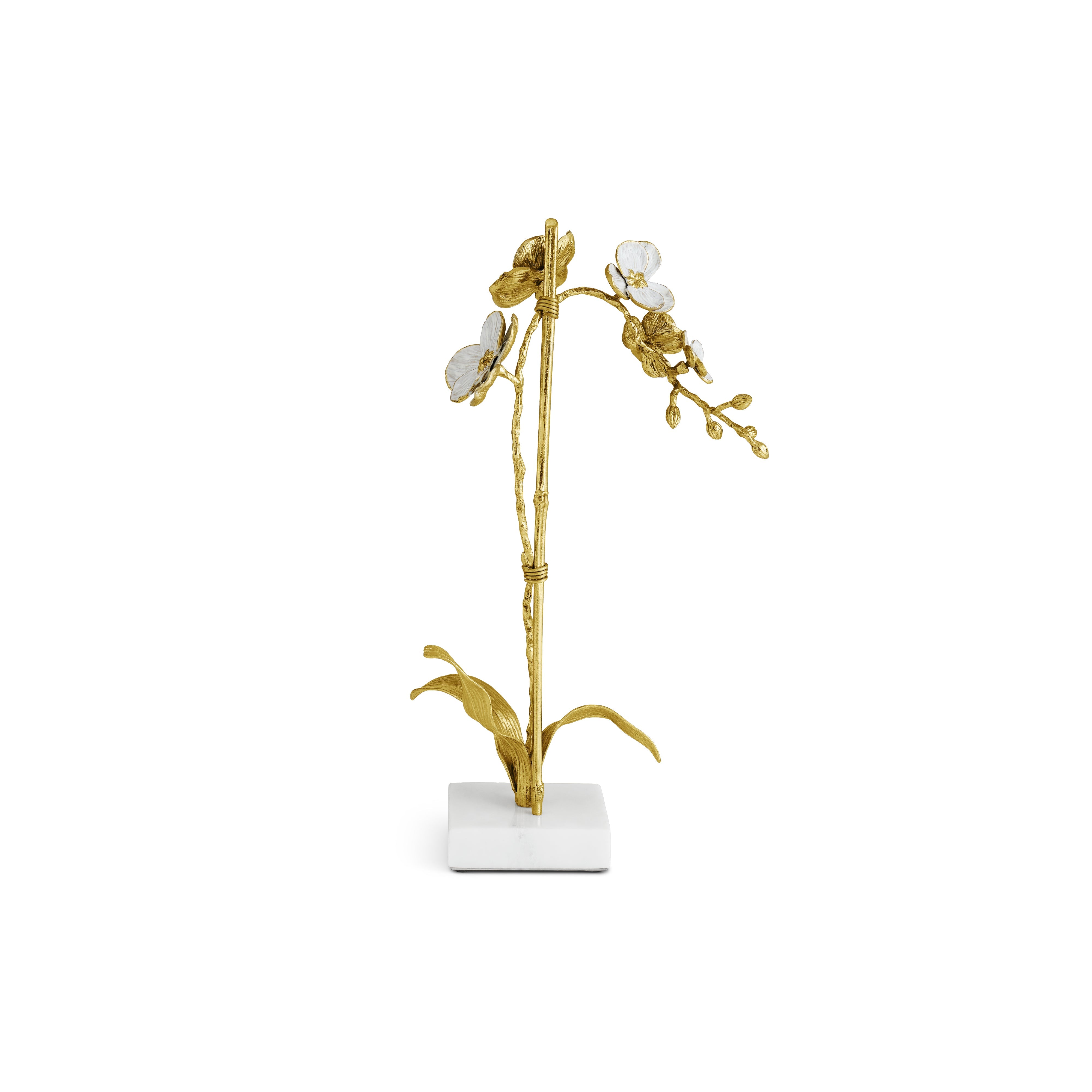 Elegant Orchid Stem Sculpture - Handcrafted Home Decor for Living Room, Office & Wedding Centerpiece