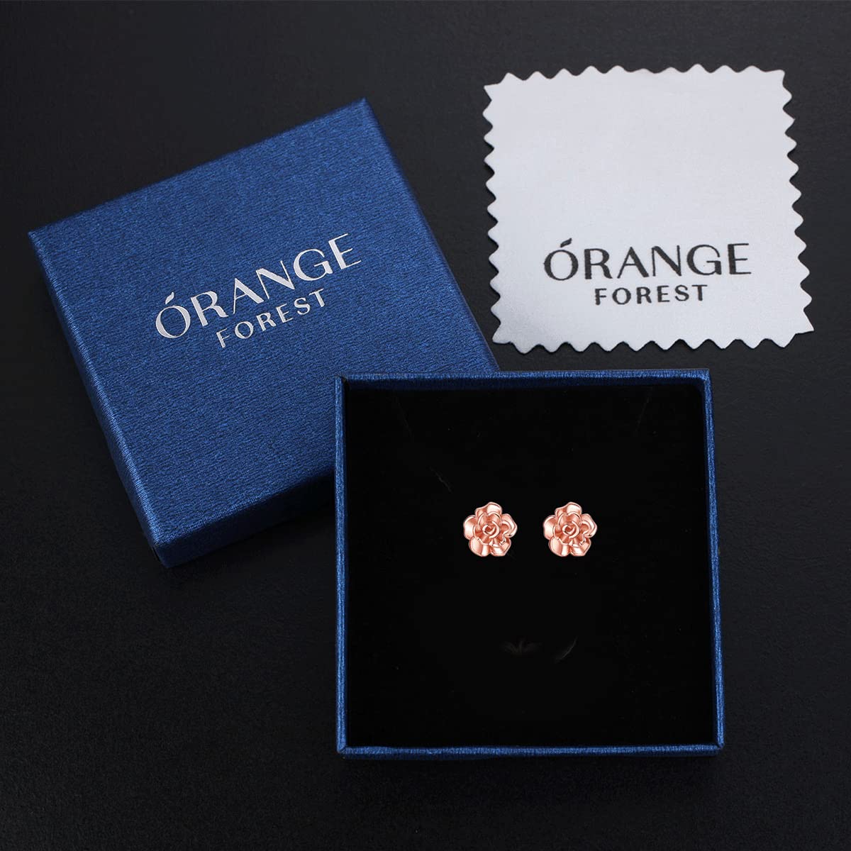 925 Sterling Silver Rose Stud Earrings with CZ Flower - Hypoallergenic Rose Gold Plated Jewelry for Women, Girls, Mother, Wife | Gift for Valentine's Day, Anniversary, Birthday, Wedding (Perfect for Everyday Wear & Special Occasions)