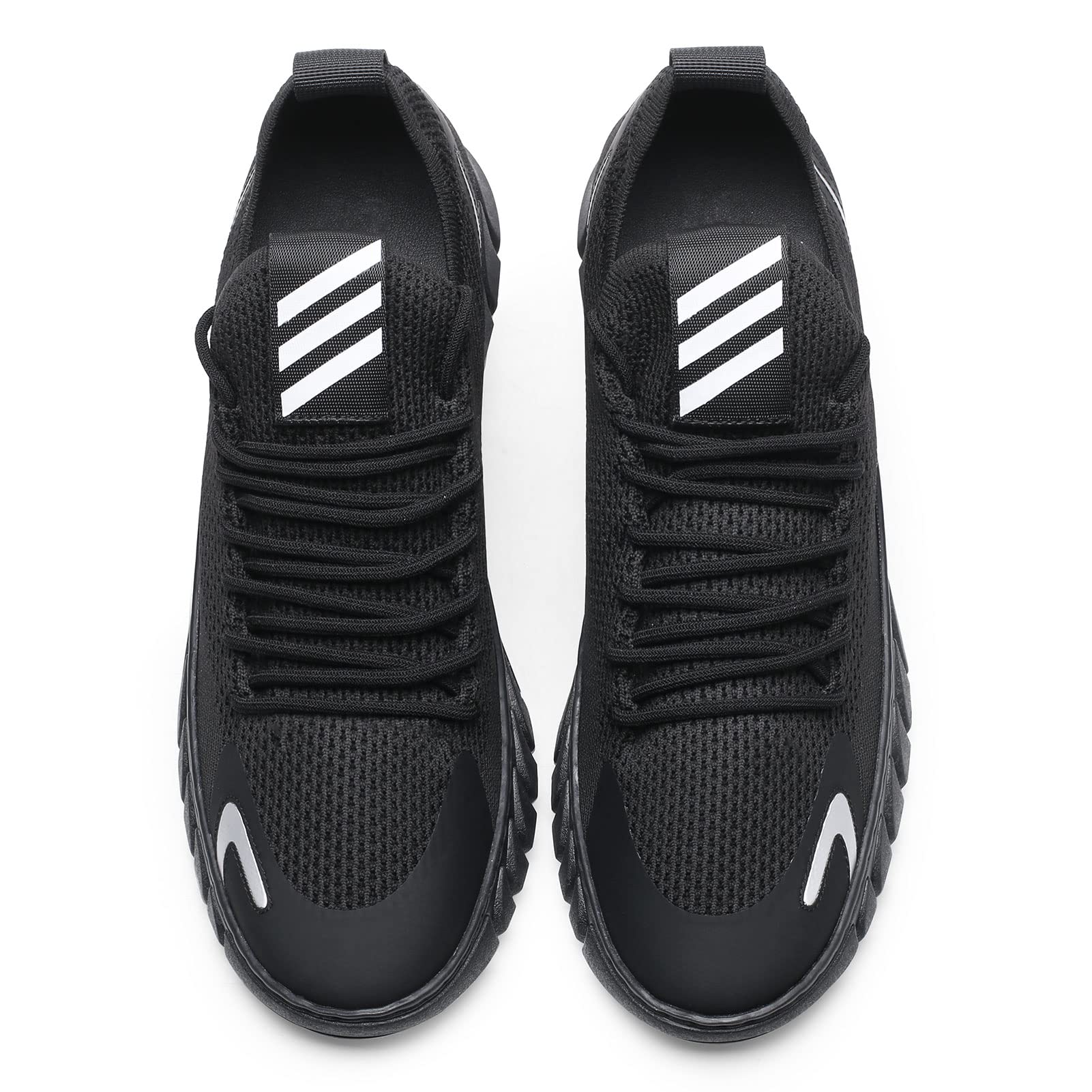 CHAMARIPA Men's Height Increasing Sneakers - Elevator Sports Shoes with Hidden Heel, Lightweight Mesh Lace Up Trainers for Casual Wear & Daily Comfort
