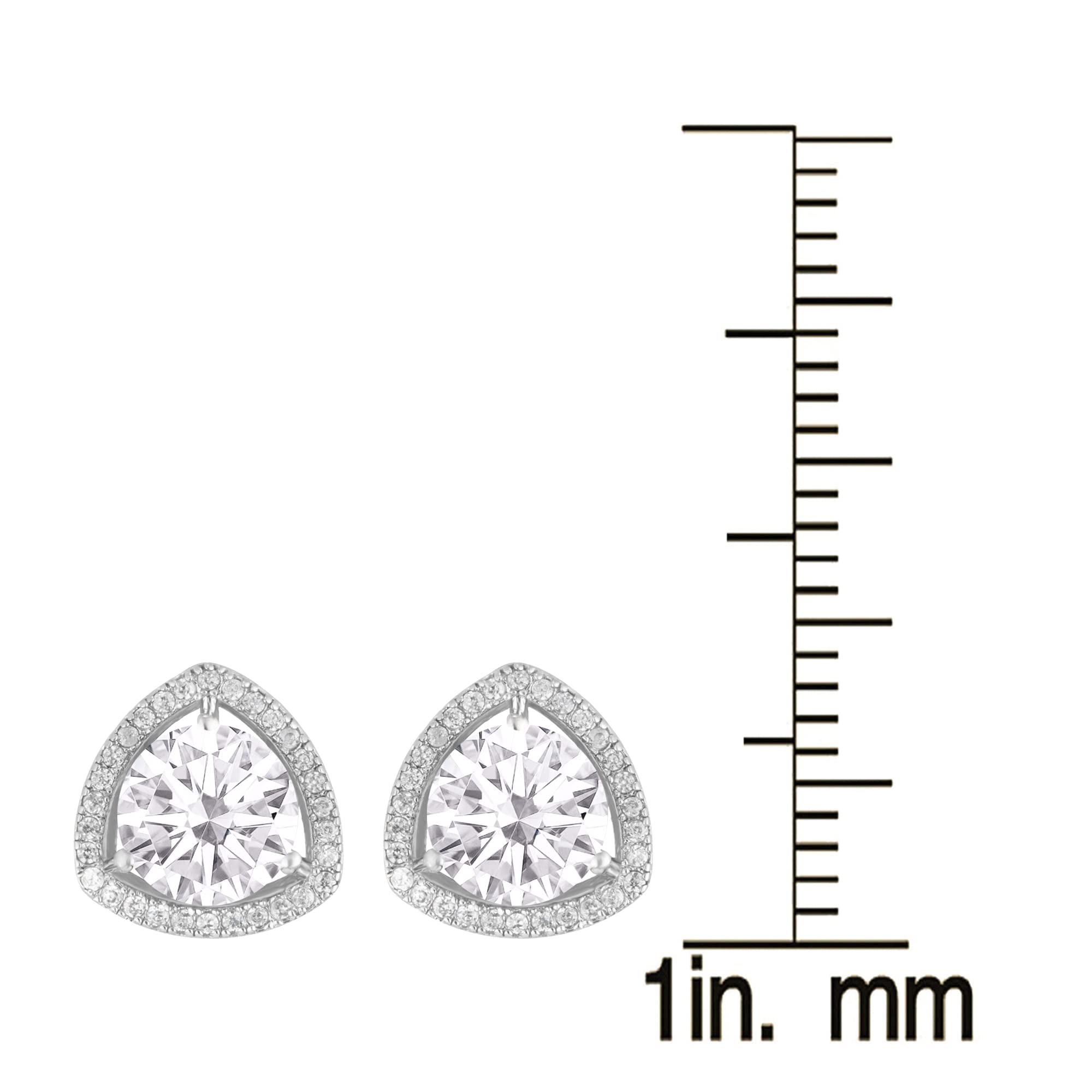 Natural White Topaz Sterling Silver Halo Stud Earrings for Women - Elegant Jewelry Gift for Birthday, Anniversary & Special Occasions