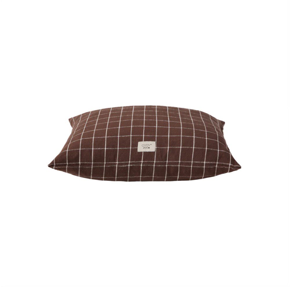 OYOY ZOO Kyoto Dog Cushion - Soft Plush Pet Pillow for Sofa & Bed - Chocolate Brown - 2 Size Options - Perfect for Home Decor & Pet Lovers