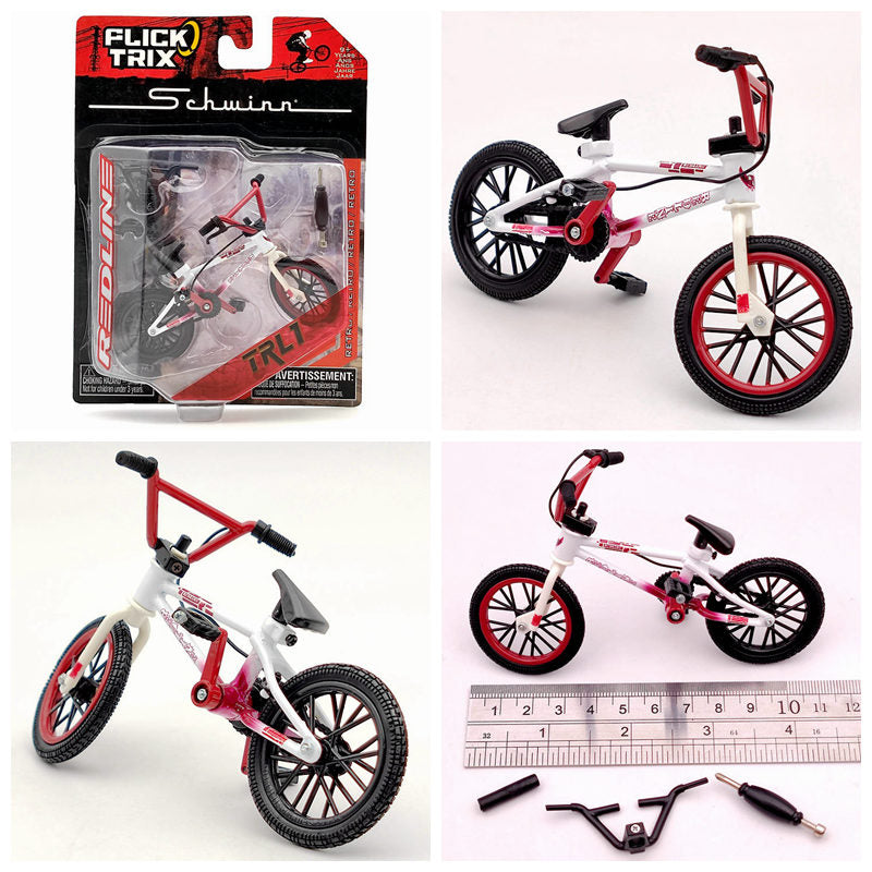 Premium FLICK TRIX Miniature BMX Finger Bike - Diecast Metal DeathTrap Bicycle Toy for Kids & Adults - Perfect for Office Desk, Stress Relief & Collectible Gift