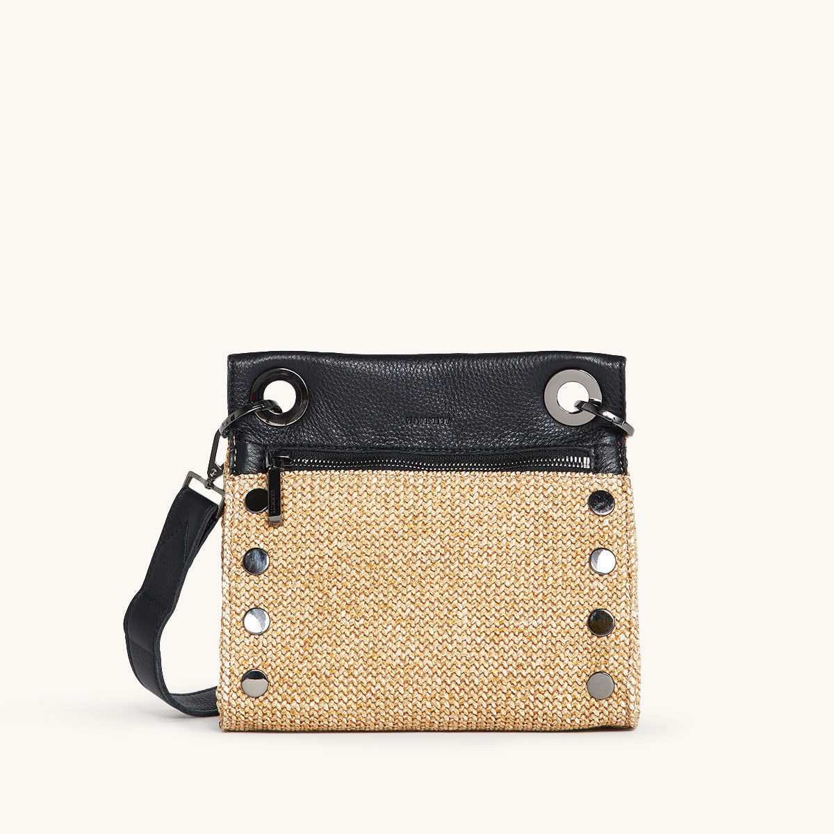 Tony Chaparral Raffia & Gunmetal Small Crossbody Bag - Stylish & Durable for Women's Everyday Use, Travel & Casual Outings