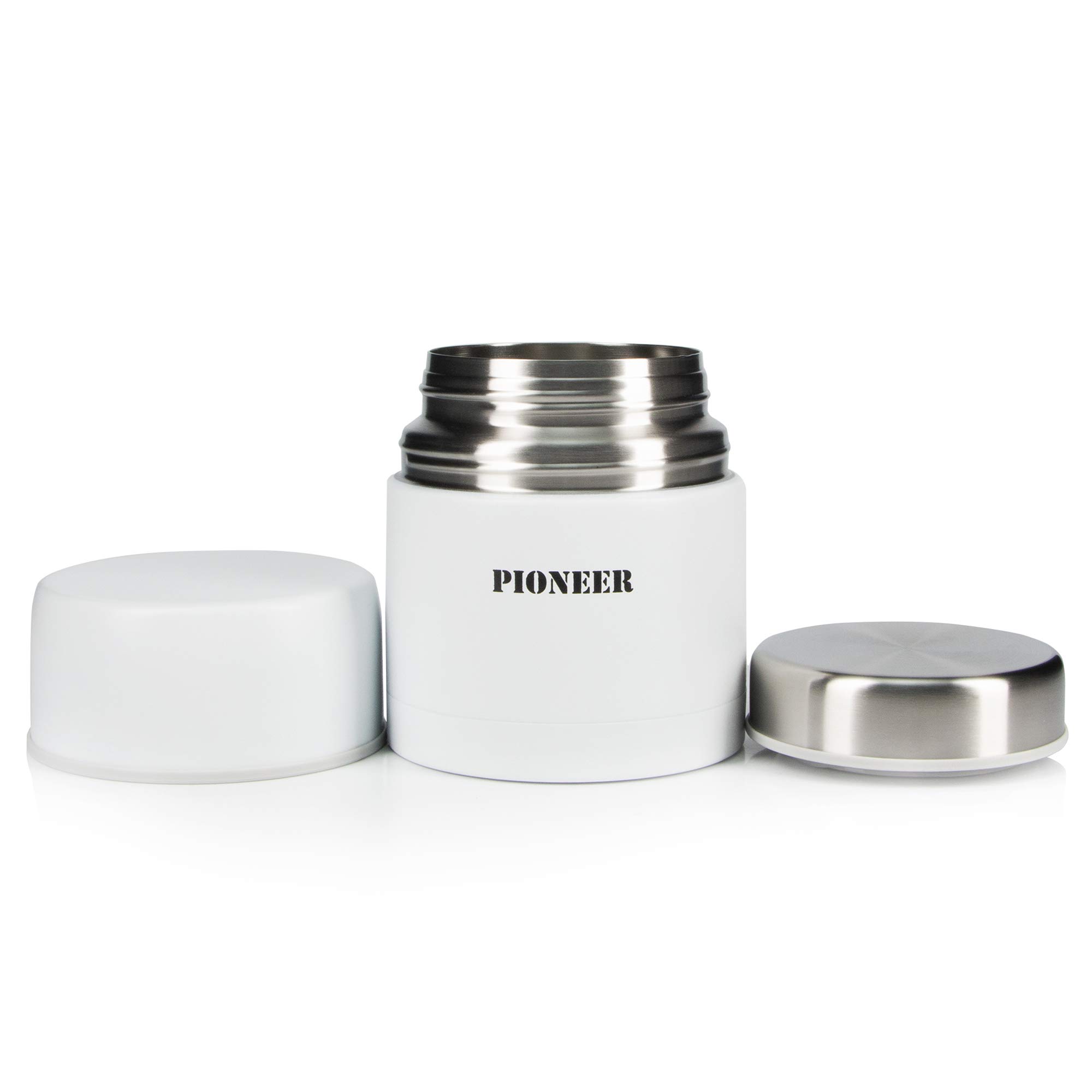 Premium Vacuum Insulated Stainless Steel Thermos - 8 Hour Hot & 24 Hour Cold Leakproof Food Flask (500ml, White) - Perfect for Office Lunch, Hiking, Travel & Outdoor Activities