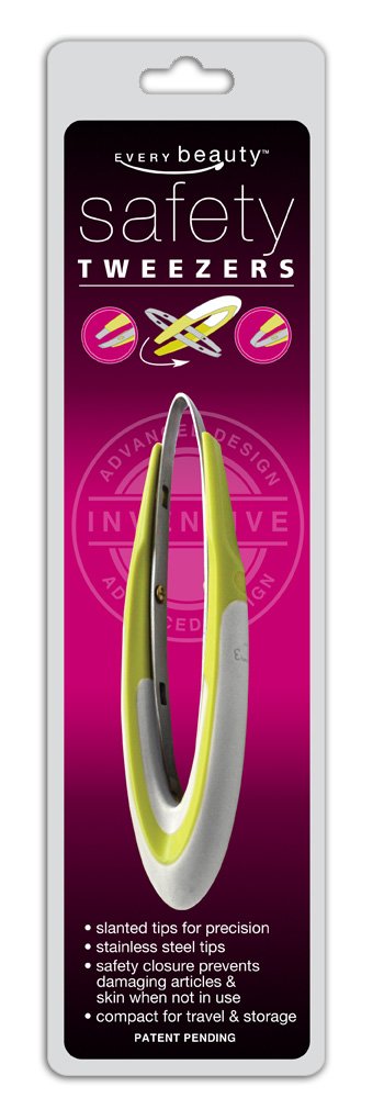 Precision Slanted Tweezers for Eyebrows & Hair - Salon & Home Use