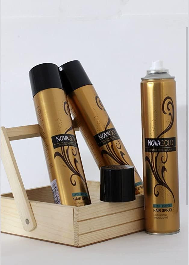 Lusty Soul Nova Gold Super Hold Hair Spray for Men & Women - All Hair Types | Professional Strong Hold Styling Spray with No Stiffness & Natural Finish (400ml) | Perfect for Daily Use, Parties, Weddings & Special Events