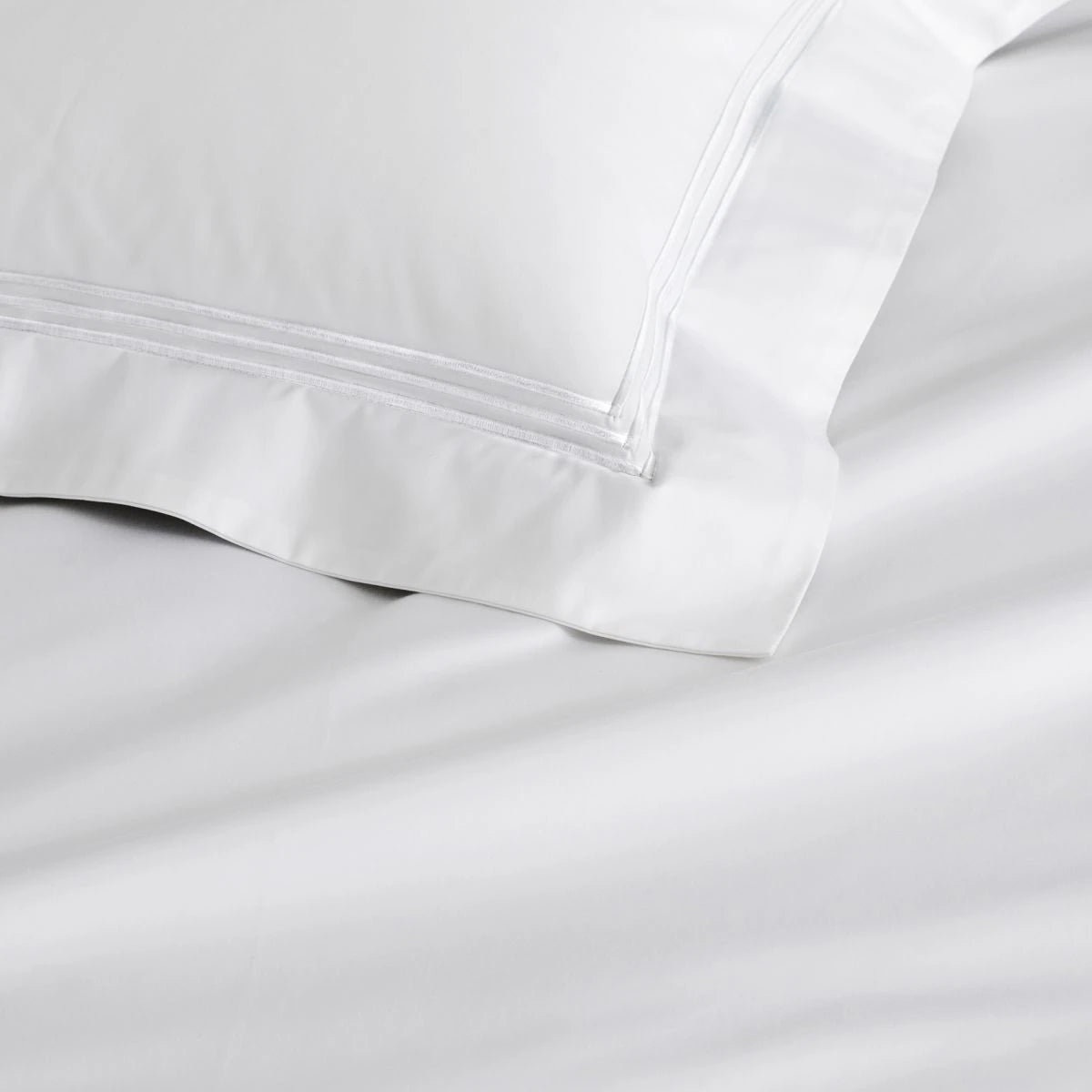 Sheridan 1200 Thread Count Palais White Tailored Pillowcase Set - Luxury Bedding for Hotels, Guest Rooms & Upscale Home Decor