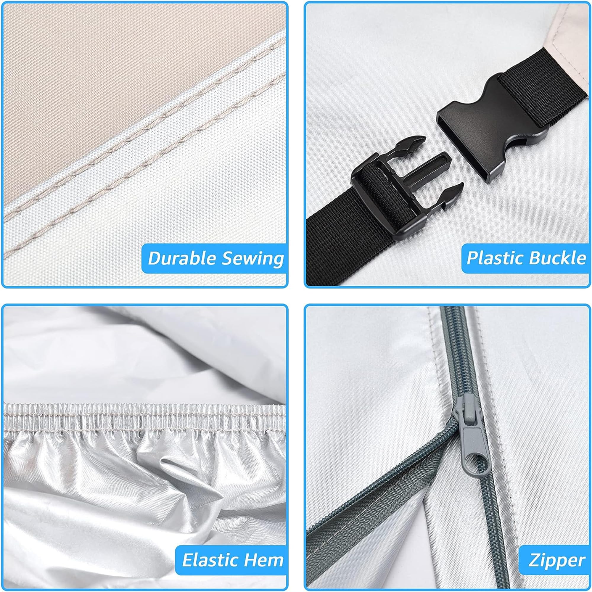 300D Heavy-Duty Waterproof RV Cover for 22'-24' Travel Trailers - UV Resistant, Rip-Resistant Winter Camper Cover with PU Coating - Perfect for Outdoor Storage & Winter Protection
