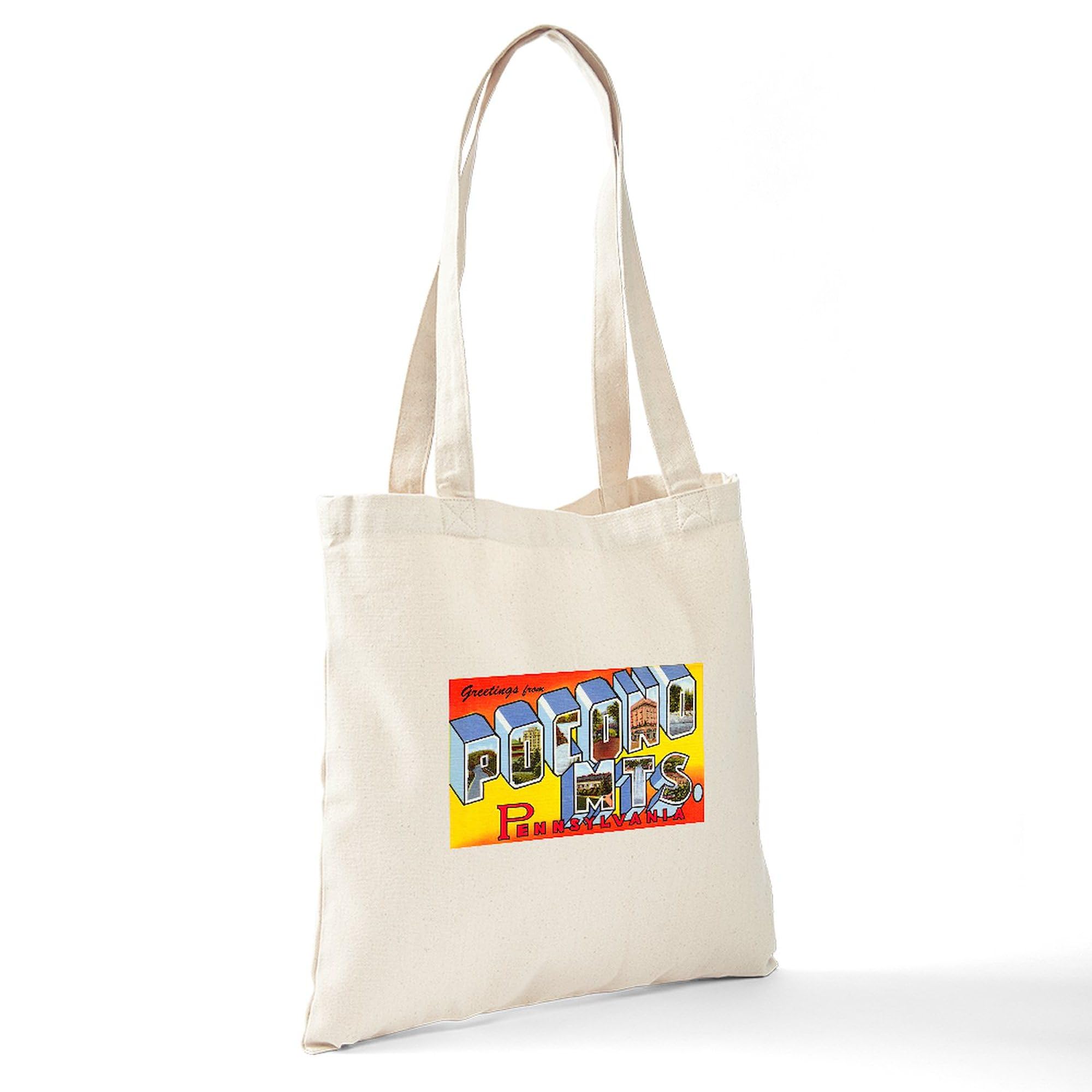 Pocono Mountains Pennsylvania Canvas Tote Bag - Eco-Friendly Reusable Shopping Bag for Groceries, Beach & Travel | Natural Cotton Carryall