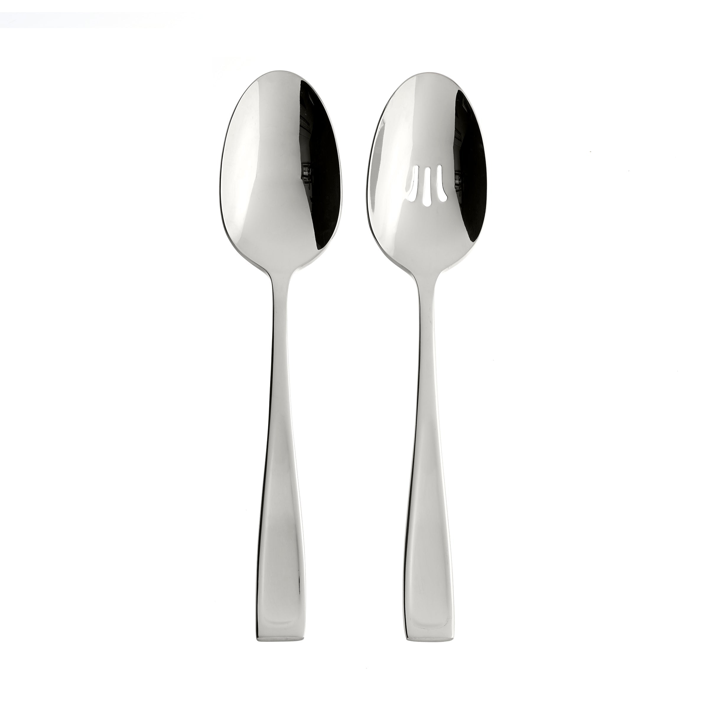 Premium 2-Piece Stainless Steel Serving Spoon Set - Elegant Tableware for Dinner Parties, Buffets & Entertaining
