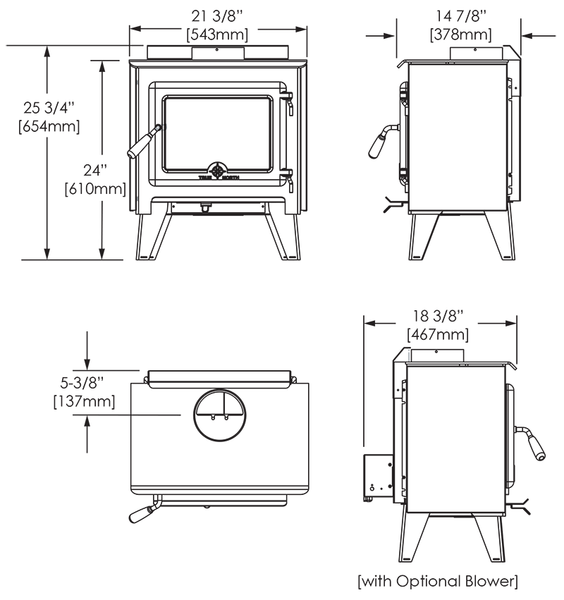 True North TN10 Wood Burning Stove - EPA Certified Outdoor & Indoor Use - Perfect for Cabins, Camping & Emergency Heating
