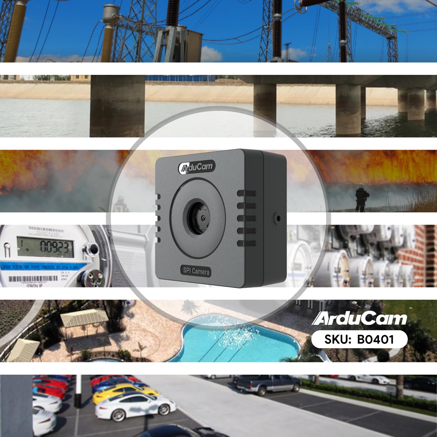 Arducam 5MP Autofocus SPI Camera Module for Arduino - 68.75° Wide Angle Lens with ABS Case | Low Power Consumption | Compatible with Raspberry Pi Pico, STM32, ESP32, Renesas | Ideal for DIY Electronics, Robotics, and IoT Projects