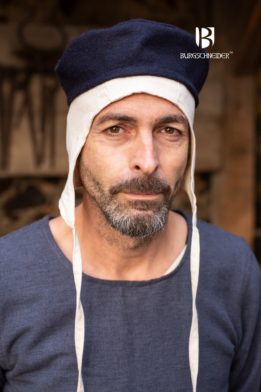 Hugo Blue Wool Winter Beanie for Men & Women - Warm Knit Hat for Outdoor Activities, Skiing, Hiking, and Cold Weather