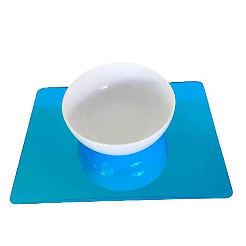 Super Cool Creations Blue Mirror Rectangular Placemat Set - 8 Pack - Elegant Table Setting for Dining, Parties & Home Decor