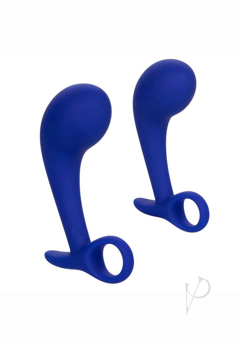 Premium Silicone Anal Training Kit (2-Piece Set) - Blue - Gentle & Comfortable for Beginners - Perfect for Couples Play & Solo Exploration