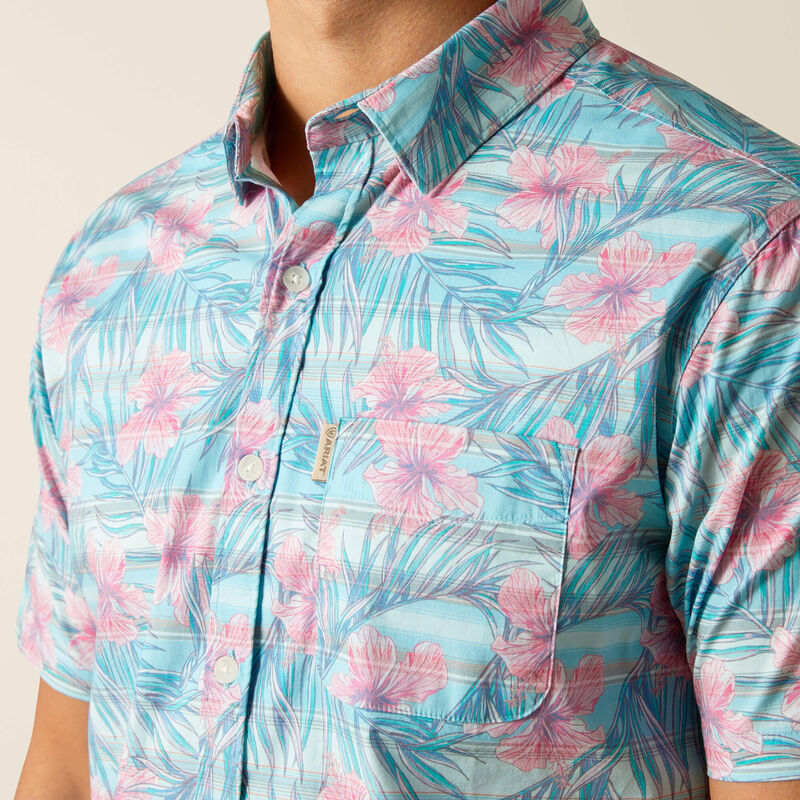 Ariat Monroe Stretch Shirt - Comfortable Aloha Print Western Shirt for Men | Perfect for Rodeo, Ranch Work & Casual Outfits