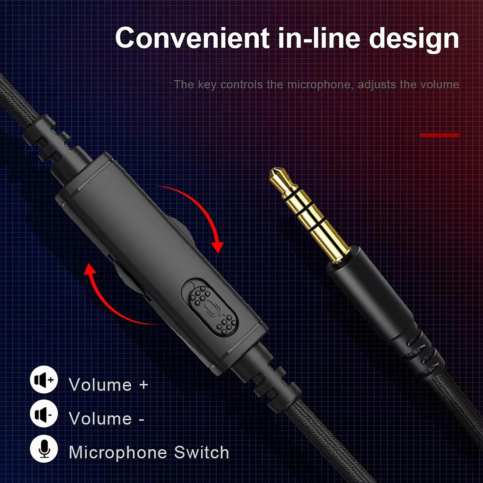 E-YOOSO Gaming Headset with Microphone - 3.5mm Wired Over-Ear Headphones with Surround Sound for PC, Laptop, PlayStation, Xbox & Mobile - Perfect for Online Gaming, Streaming & Video Calls